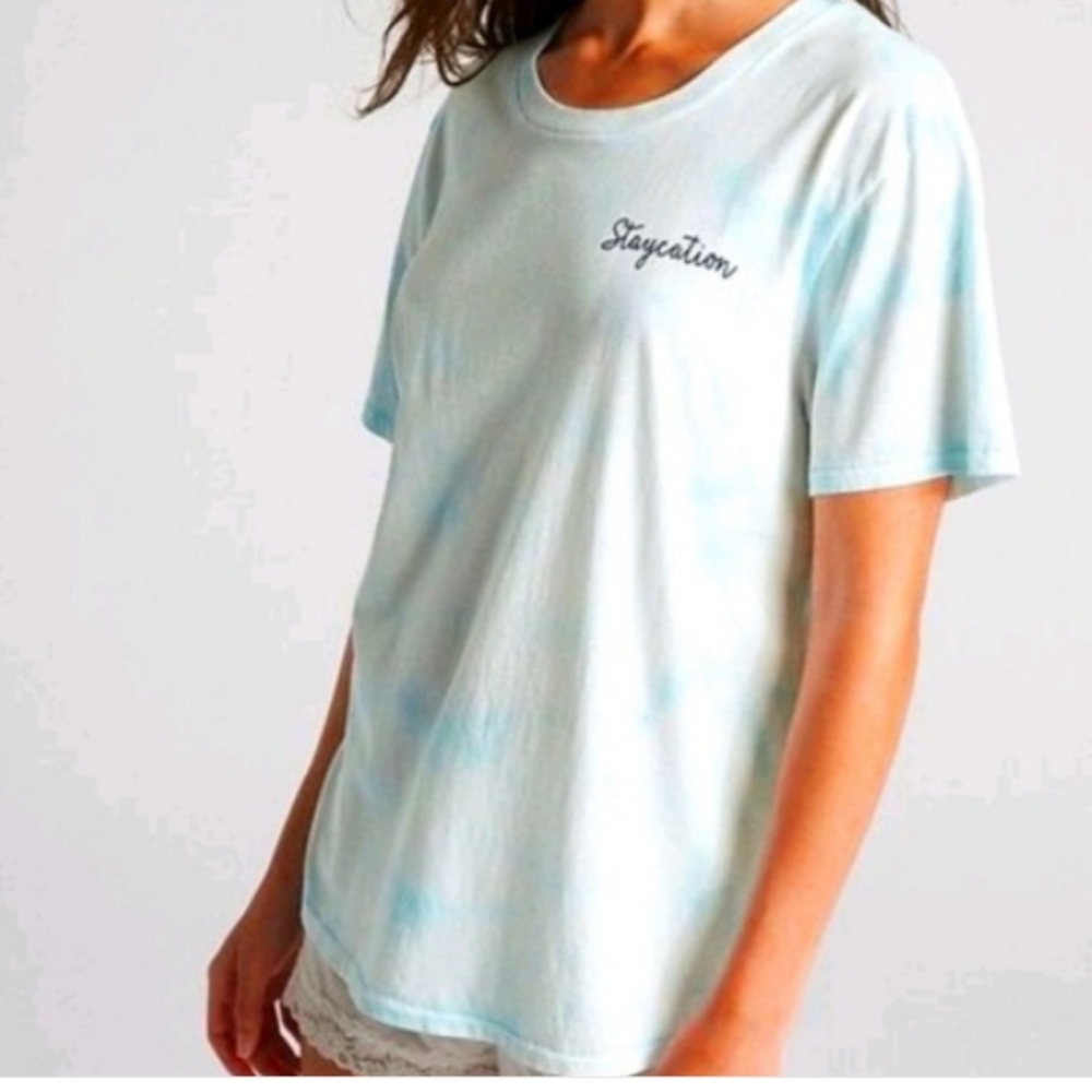 GAP Love Forever Blue Tie Dye Staycation T-Shirt